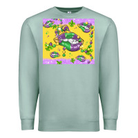 Seafoam mardi gras lips Premium Sweatshirt - MaliasSmallBusiness