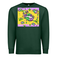 Sports Green mardi gras lips Premium Sweatshirt - MaliasSmallBusiness