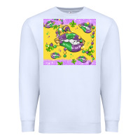 White mardi gras lips Premium Sweatshirt - MaliasSmallBusiness