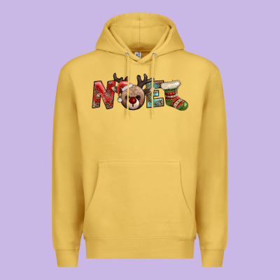 Noel With Sock And Reindeer Premium Hoodie Designed By Adodesignshop