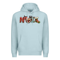 Blue Mist noel with sock and reindeer Premium Hoodie - AdoDesignShop