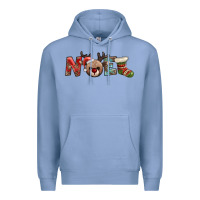 Colony Blue noel with sock and reindeer Premium Hoodie - AdoDesignShop