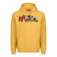 Mustard noel with sock and reindeer Premium Hoodie - AdoDesignShop