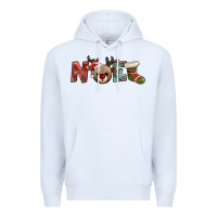 White noel with sock and reindeer Premium Hoodie - AdoDesignShop