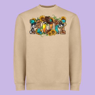 Western Mom Heavyweight Sweatshirt Designed By Texasbilliewilder