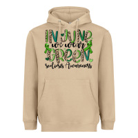 Mushroom in june we wear green scoliosis awareness Heavyweight Hoodie - MaliasSmallBusiness
