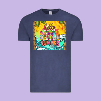 Hello Summer Gnomes Vintage Tee Designed By Zillion Design Studio