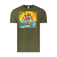 Vintage Olive hello summer gnomes Vintage Tee - Zillion Design Studio