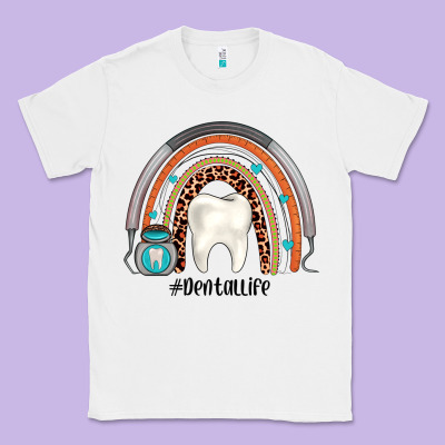 Dentallife Rainbow Classic Tee Designed By Jahusdesignshop