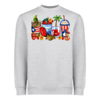 Heather Grey puerto rico coffee cups Heavyweight Sweatshirt - Zillion Design Studio
