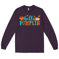 Plum hello pumpkin Long Sleeve Tee - AdoDesignShop