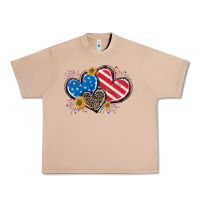 Burro American Flag heart Urban Heavy Tee - CowGirlArtShop