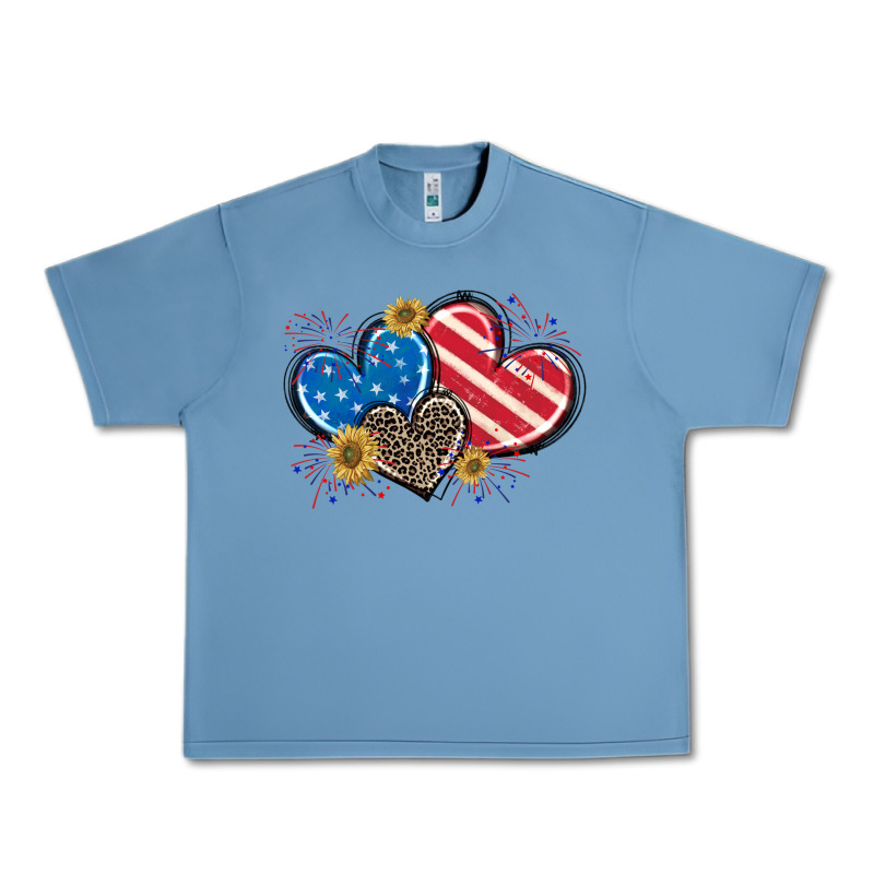 American Flag Heart Urban Heavy Tee by CowGirlArtShop | Teevron