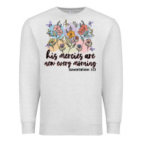 Oatmeal Heather his mercies are new every morning Premium Sweatshirt - MaliasSmallBusiness
