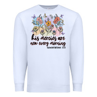 White his mercies are new every morning Premium Sweatshirt - MaliasSmallBusiness