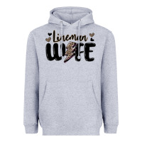 Heather Grey lineman wife Heavyweight Hoodie - MaliasSmallBusiness