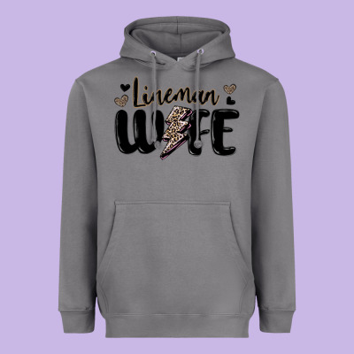 Lineman Wife Heavyweight Hoodie Designed By Maliassmallbusiness