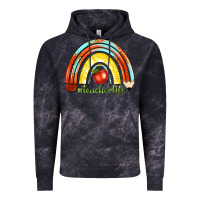 Cloud Black teacher life with rainbow Vintage Hoodie - texasbilliewilder