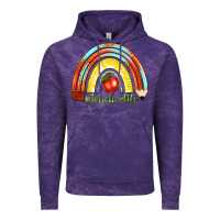 Cloud Purple teacher life with rainbow Vintage Hoodie - texasbilliewilder
