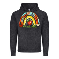 Vintage Black teacher life with rainbow Vintage Hoodie - texasbilliewilder