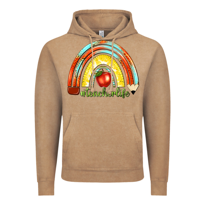 Teacher Life With Rainbow Vintage Hoodie by texasbilliewilder | Teevron