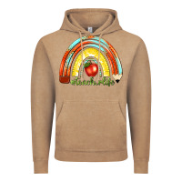 Vintage Coffee teacher life with rainbow Vintage Hoodie - texasbilliewilder