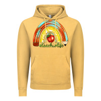 Vintage Mustard teacher life with rainbow Vintage Hoodie - texasbilliewilder