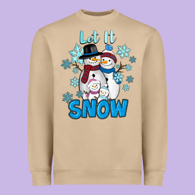 Let It Snow Heavyweight Sweatshirt Designed By Ranaportraitstore