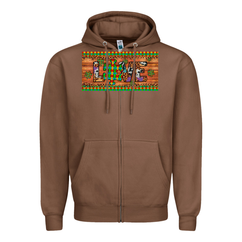 Love Autism Awareness License Plate Zipper Hoodie by Artiststas | Teevron