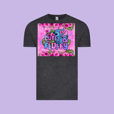 Cute And Fluffy Stitch Vintage Tee Designed By Zillion Design Studio