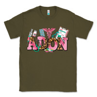 Army Green adon nurse Classic Tee - AdoDesignShop