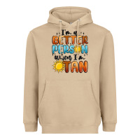 Mushroom im better person when im tan Heavyweight Hoodie - MaliasSmallBusiness