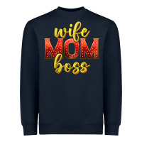 Wife Mom Boss Heavyweight Sweatshirt | Teevron