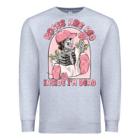 Heather Grey roses are red inside i'm dead Premium Sweatshirt - MaliasSmallBusiness