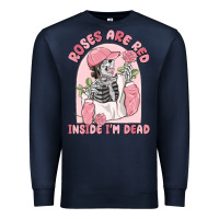 Navy roses are red inside i'm dead Premium Sweatshirt - MaliasSmallBusiness