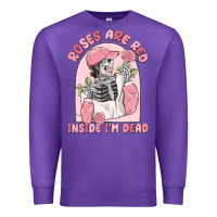 Purple roses are red inside i'm dead Premium Sweatshirt - MaliasSmallBusiness