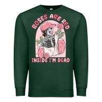 Sports Green roses are red inside i'm dead Premium Sweatshirt - MaliasSmallBusiness