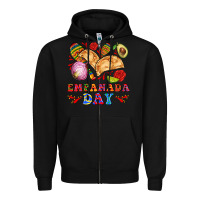 Black empanada day Zipper Hoodie - AdoDesignShop