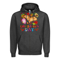 Charcoal Heather empanada day Zipper Hoodie - AdoDesignShop