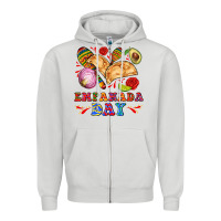 Dove Grey empanada day Zipper Hoodie - AdoDesignShop