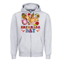 Heather Grey empanada day Zipper Hoodie - AdoDesignShop