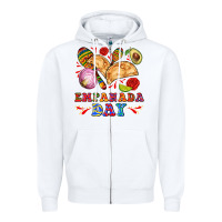 White empanada day Zipper Hoodie - AdoDesignShop
