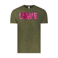 Vintage Olive Breast Cancer Love Vintage Tee - texasbilliewilder