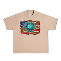 Burro American flag leopard turquoise gemstone Urban Heavy Tee - Neo Western