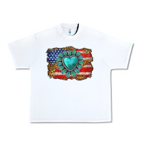 White American flag leopard turquoise gemstone Urban Heavy Tee - Neo Western
