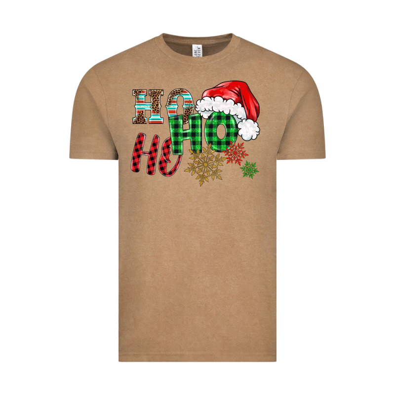 Ho Ho Ho Christmas Vintage Tee by BarkalooDesign | Teevron