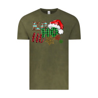 Vintage Olive ho ho ho christmas Vintage Tee - BarkalooDesign