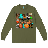 Army Green fall is my favorite color Long Sleeve Tee - AdoDesignShop