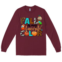 Burgundy fall is my favorite color Long Sleeve Tee - AdoDesignShop