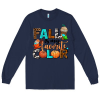 Navy fall is my favorite color Long Sleeve Tee - AdoDesignShop